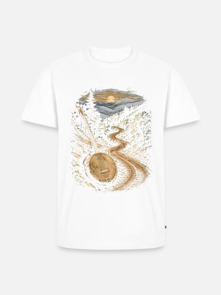 Bluegrass Musik - Männer Premium Bio T-Shirt - Weiß
