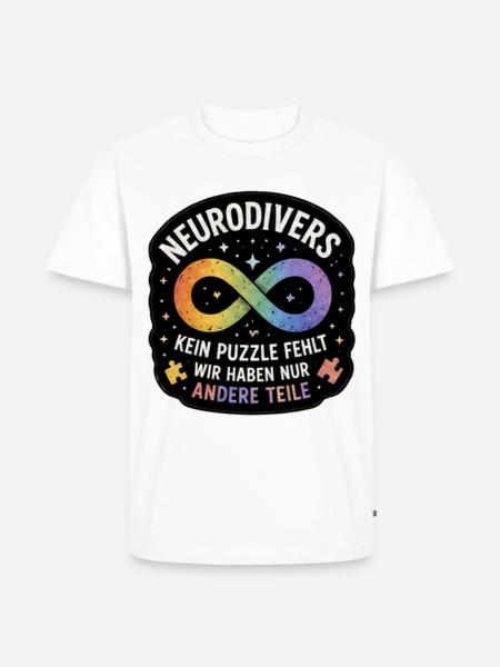 Neurodiversität Unendliche Teile - Männer Premium Bio T-Shirt - Weiß