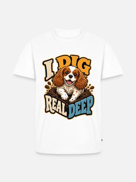Kavallerier King Charles Spaniel - Männer Premium Bio T-Shirt - Weiß
