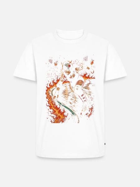 Roller Derby - Männer Premium Bio T-Shirt - Weiß