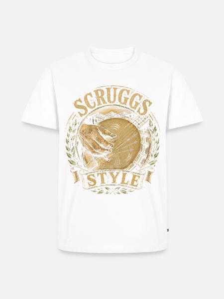 Bluegrass Musik Scruggs Style - Männer Premium Bio T-Shirt - Weiß