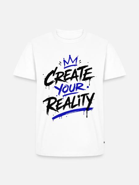 Gestalte deine Realität - Männer Premium Bio T-Shirt - Weiß