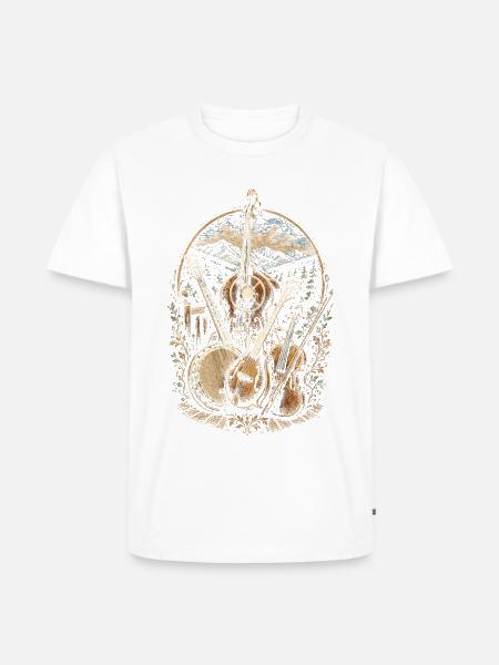 Bluegrass Musik - Männer Premium Bio T-Shirt - Weiß