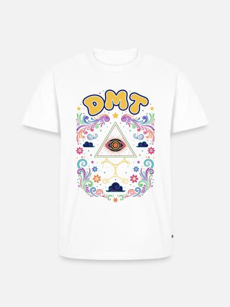 Trippy Festival-Hippie-Pilz-Batik - Männer Premium Bio T-Shirt - Weiß