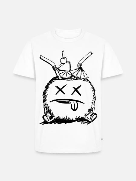 Das Opfer der Happy Hour - Männer Premium Bio T-Shirt - Weiß