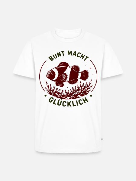 Bunte Boxhandschuhe Glücklich - Männer Premium Bio T-Shirt - Weiß