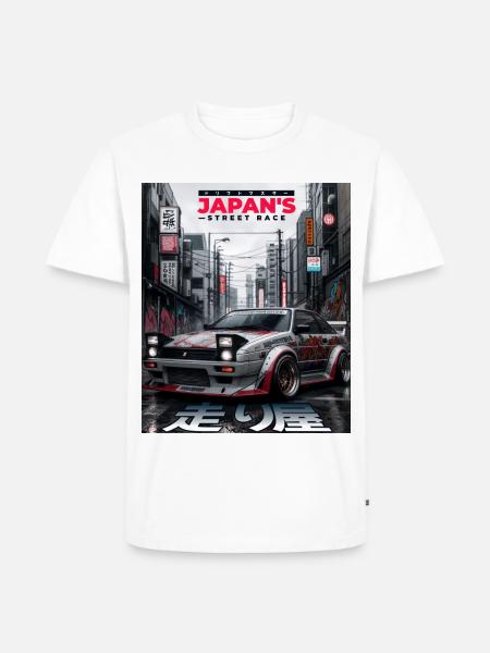Japan Street Race Drift - Männer Premium Bio T-Shirt - Weiß