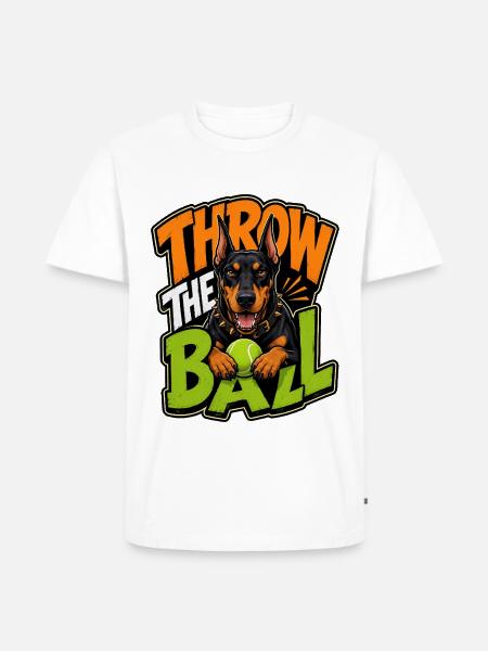 Dobermann - Männer Premium Bio T-Shirt - Weiß