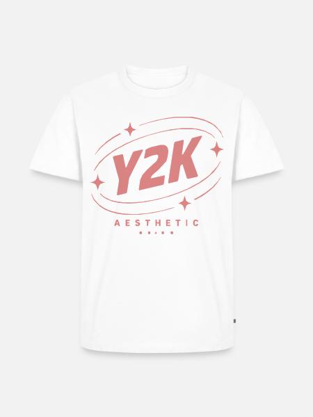 Y2K Ästhetik Pastellstern Logo - Männer Premium Bio T-Shirt - Weiß