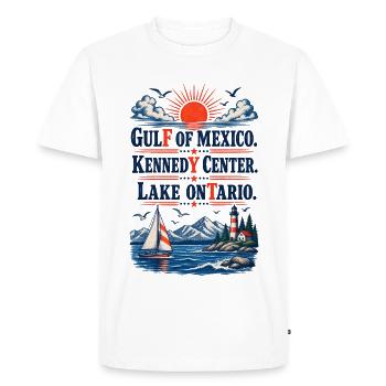 Gulf of Mexico Kennedy Center Lake Ontario Vintage - Männer Premium Bio T-Shirt - Weiß - Vorne - Nico (187cm)