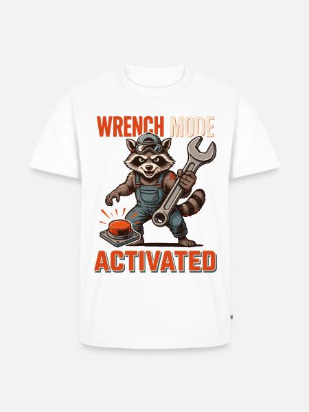 Wrench Modus aktiviert - Männer Premium Bio T-Shirt - Weiß