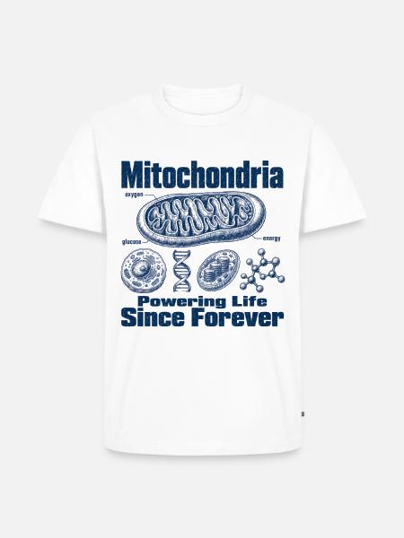 Mitochondrien Energie - Männer Premium Bio T-Shirt - Weiß