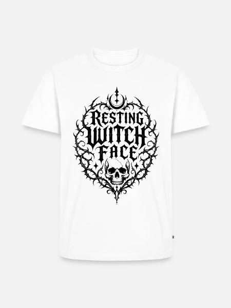 Resting Witch Face - Männer Premium Bio T-Shirt - Weiß