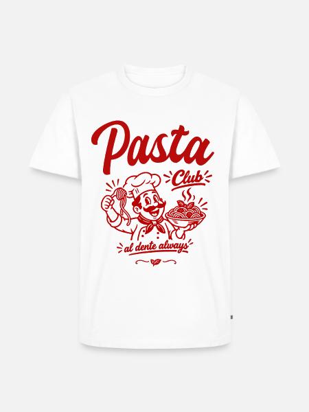 Pasta Club - Männer Premium Bio T-Shirt - Weiß