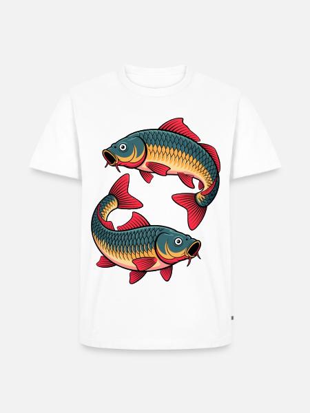 Karpfen Angeln - Männer Premium Bio T-Shirt - Weiß