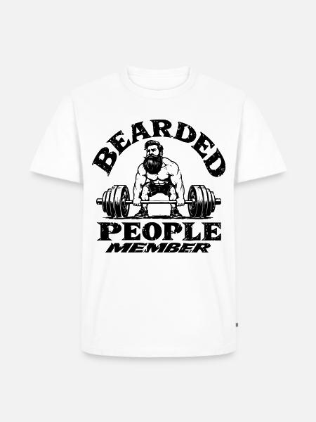 Bearded People Member - Männer Premium Bio T-Shirt - Weiß