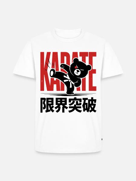 Karate Kick - Männer Premium Bio T-Shirt - Weiß