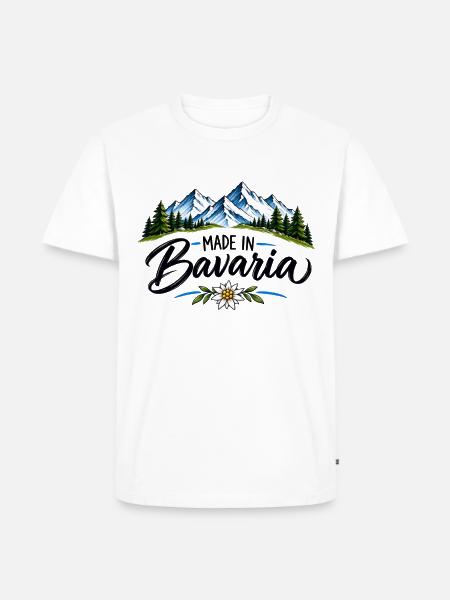 Made in Bavaria - Alpen & Heimat - Männer Premium Bio T-Shirt - Weiß