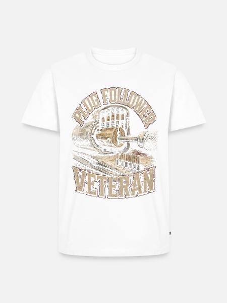 Schlosser Schlüsseldienst Plug Follower Veteran - Männer Premium Bio T-Shirt - Weiß