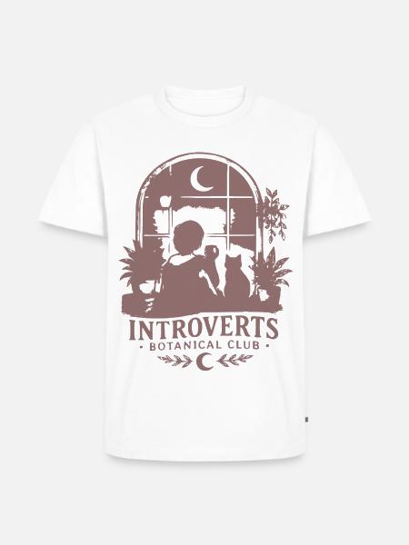 Introverts Botanischer Club - Männer Premium Bio T-Shirt - Weiß