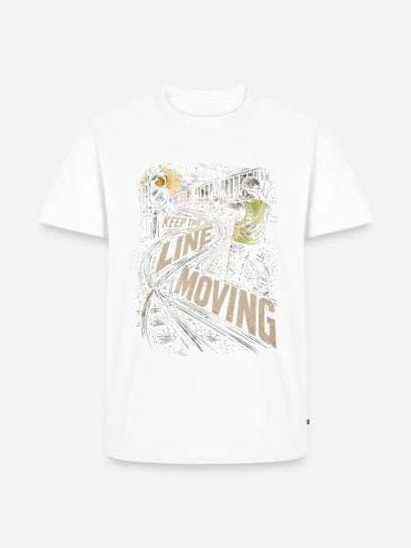 Zugschaffner Zugführer Lokführer Schaffner - Männer Premium Bio T-Shirt - Weiß