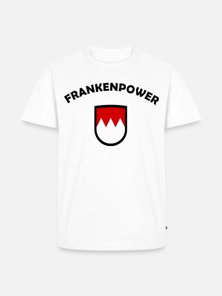 Rotes Franken Emblem - Männer Premium Bio T-Shirt - Weiß