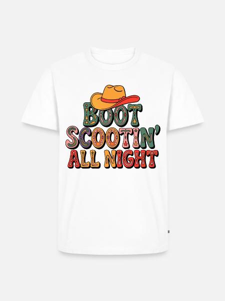 Western Line Dance - Männer Premium Bio T-Shirt - Weiß