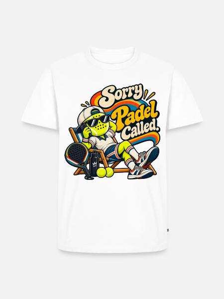 Padel Spieler | Sorry, Padel Called - Männer Premium Bio T-Shirt - Weiß