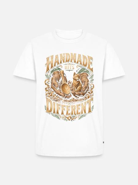 Holzschnitzerei Schnitzen Holzschnitzen - Männer Premium Bio T-Shirt - Weiß