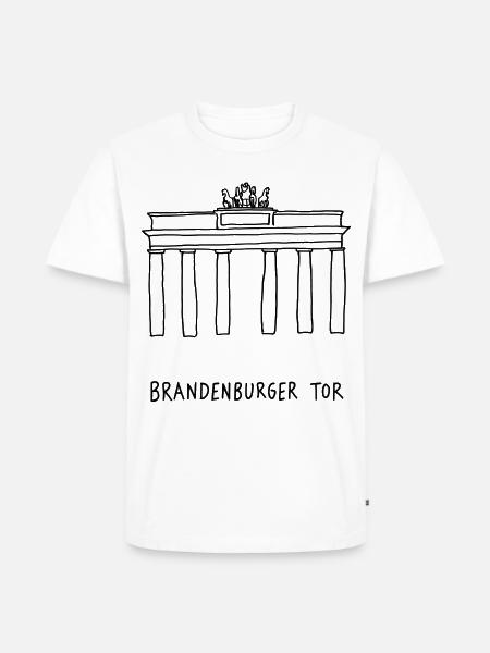 Brandenburger Tor Berlin - Männer Premium Bio T-Shirt - Weiß