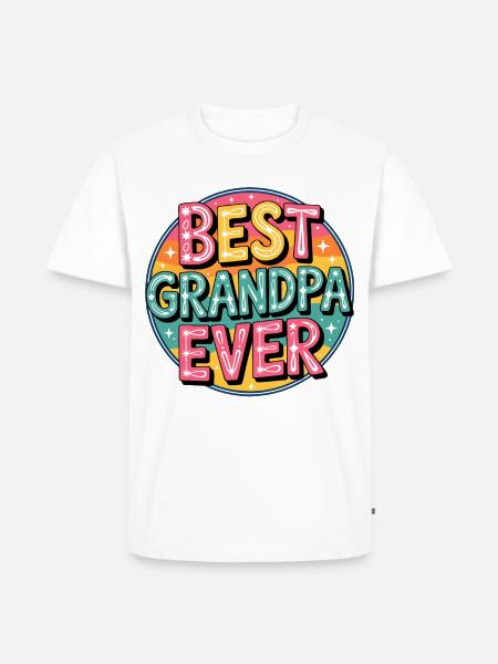 Bester Opa - Männer Premium Bio T-Shirt - Weiß