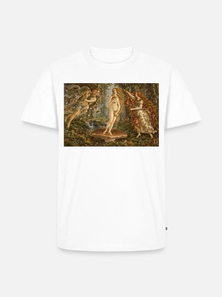 Geburt des Mushroom Crop Top - Männer Premium Bio T-Shirt - Weiß