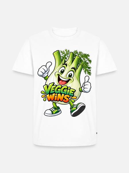 Lustiger Fenchel - Männer Premium Bio T-Shirt - Weiß