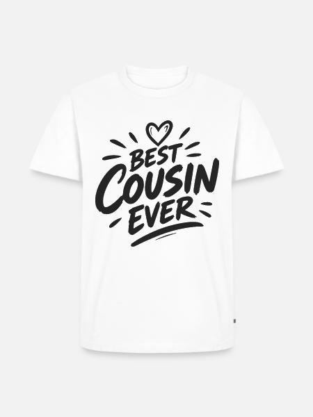 Best Cousin Ever - Männer Premium Bio T-Shirt - Weiß
