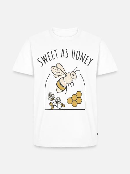 Süß wie Honig Bienenmotiv - Männer Premium Bio T-Shirt - Weiß