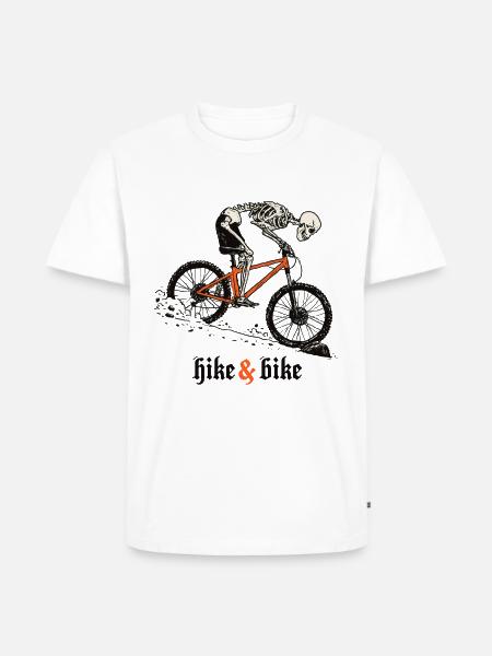 Hike nd bike - Männer Premium Bio T-Shirt - Weiß