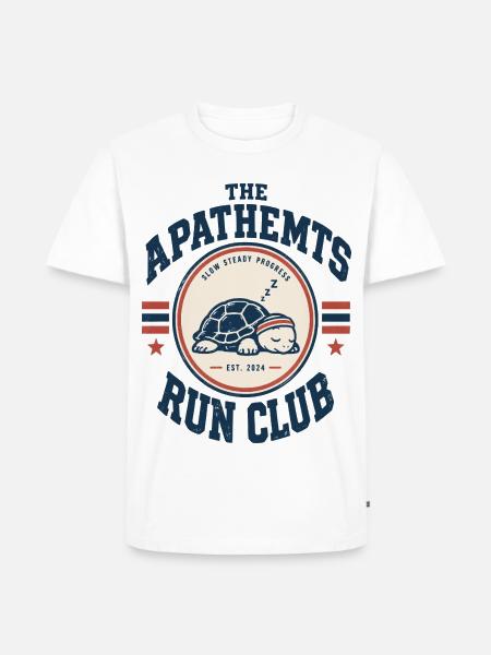APATHETMTS Run Club Schildkröte - Männer Premium Bio T-Shirt - Weiß