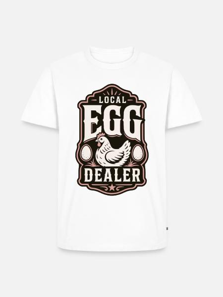 Local Egg Dealer - Männer Premium Bio T-Shirt - Weiß