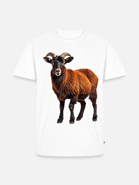 Kamerunschaf - Männer Premium Bio T-Shirt - Weiß