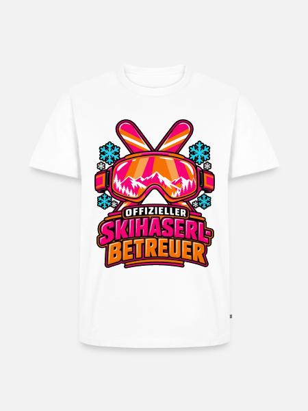 Offizieller Skihaserl-Betreuer - Après-Ski - Männer Premium Bio T-Shirt - Weiß