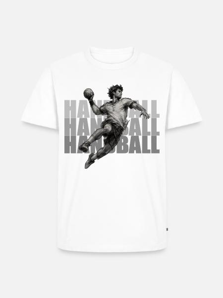 Handball - Männer Premium Bio T-Shirt - Weiß