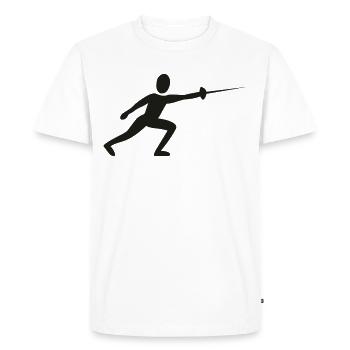 Escrimeur - T-shirt Premium bio Homme - blanc - Devant - Nico (187cm)