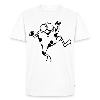 funny frog - Men's Premium Organic T-Shirt - white - Front - Nico (187cm)