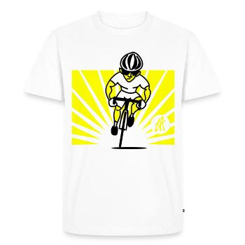 Cyclist - T-shirt Premium bio Homme - blanc - Devant - Nico (187cm)