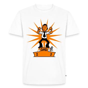 Dad - Men's Premium Organic T-Shirt - white - Front - Nico (187cm)