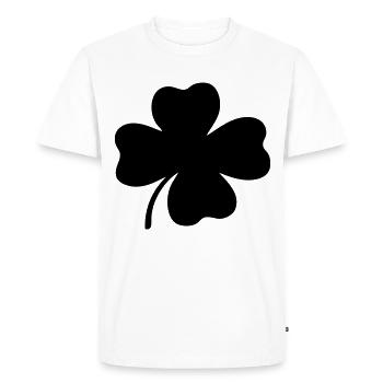 Four-leaf clover - Men's Premium Organic T-Shirt - white - Front - Nico (187cm)