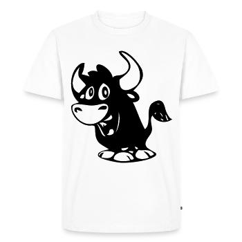 Bull - T-shirt Premium bio Homme - blanc - Devant - Nico (187cm)