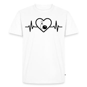 Bowling Heart Leisure - Men's Premium Organic T-Shirt - white - Front - Nico (187cm)