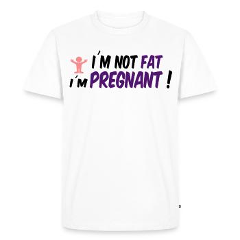 grossesse - T-shirt Premium bio Homme - blanc - Devant - Nico (187cm)