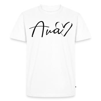 Ava Name First Name - Men's Premium Organic T-Shirt - white - Front - Nico (187cm)